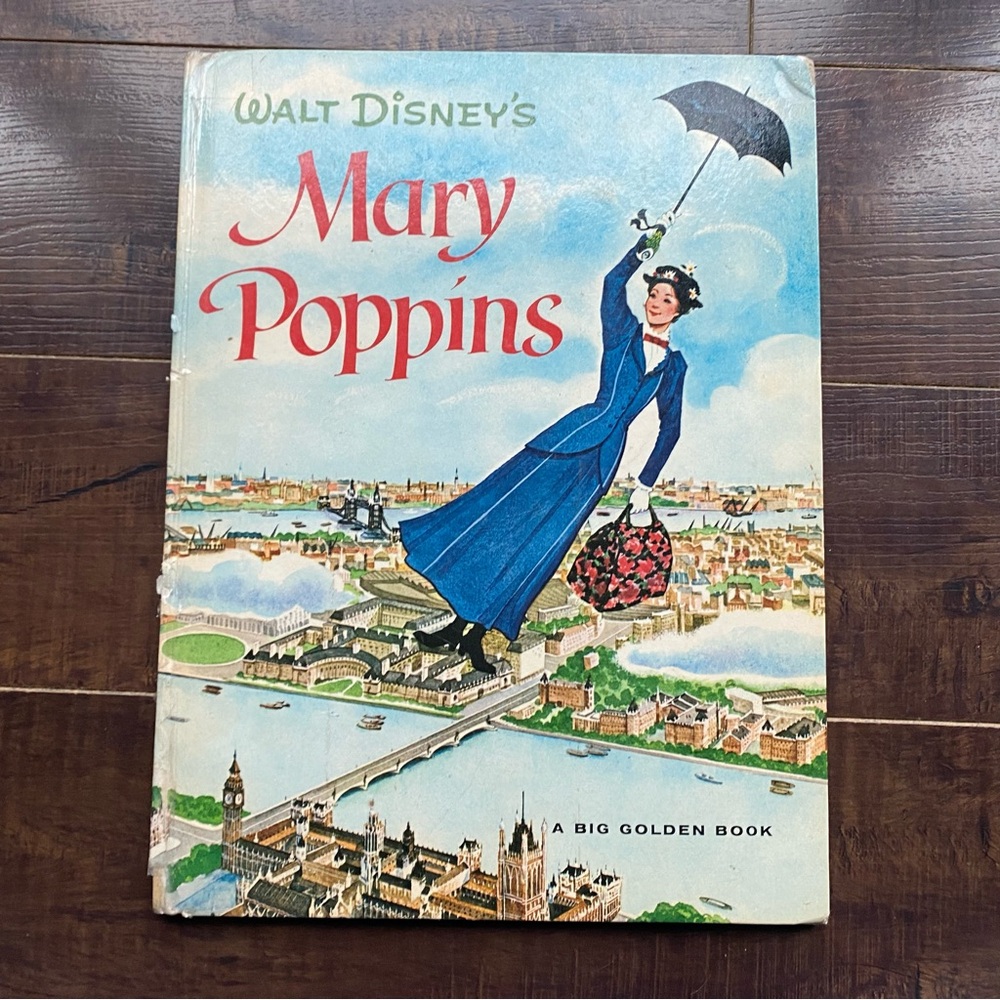 Vintage Walt Disney's Mary Poppins Hardcover Book
